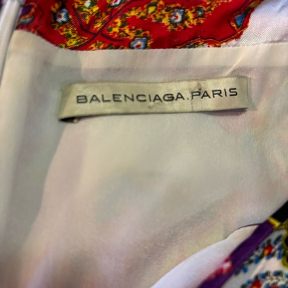 BALENCIAGA Pre Fall 2011 Floral Print Silk Dress Size 40/ 8 - Picture 8 of 10